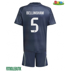 Real Madrid Jude Bellingham #5 Bortaställ Barn 2025-26 Kortärmad (+ Korta byxor)